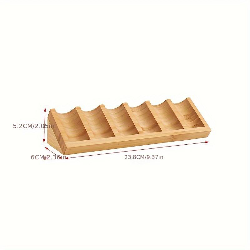 1PC Wooden Essential Oil Display Rack - 6 Slot Triangle Desktop Organizer Cosmetic Display Case