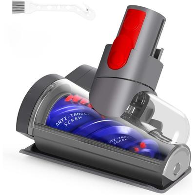 Mini Motorized Tool Brush Head Compatible with Dyson V7 V8 Cyclone V10 V11 V15, Anti-Tangle Attachment Replacement Head Suitable