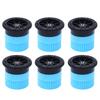 6 Pcs Variable Arc Nozzles Radius Sprinkler Heads Pop-up Sprinkler Replacement Nozzle Adjustable 0-360 Degrees Full Circle Pattern
