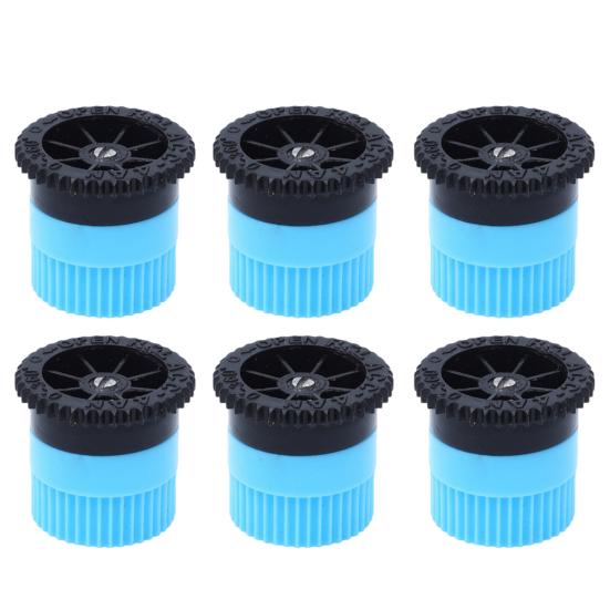 6 Pcs Variable Arc Nozzles Radius Sprinkler Heads Pop-up Sprinkler Replacement Nozzle Adjustable 0-360 Degrees Full Circle Pattern