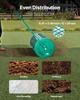 VEVOR Compost Spreader, 24 In Wide Peat Moss Spreader with Push/Tow Handle, 4 Heights Adjustable, Powder-Coated Steel Garden Peat Moss Roller