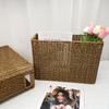 Imitation Rattan Weave Storage Basket for Home, Toys, Books, and Living Room Organization