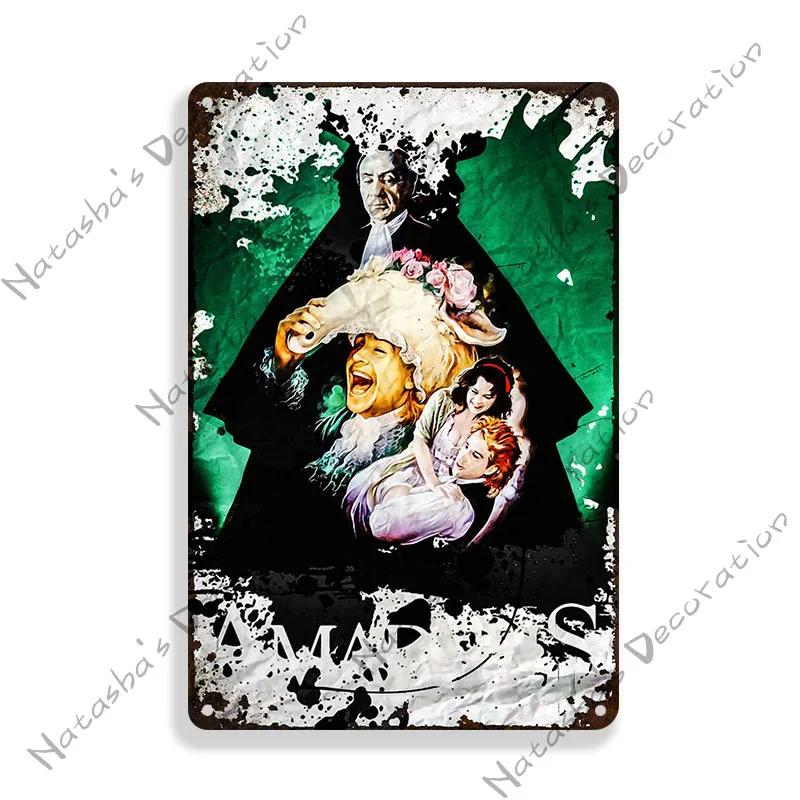 Movie Amadeus Vintage Poster Decorative Metal Sign Decorative Plate Bar Club Cafe Metal Plaque Cafe Wall Decor Industrial Decor