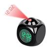 Premium-2X Projection Alarm Clock Ceiling Display Snooze Desk Table Clock Voice Multifunction Digital Projection Clock Black