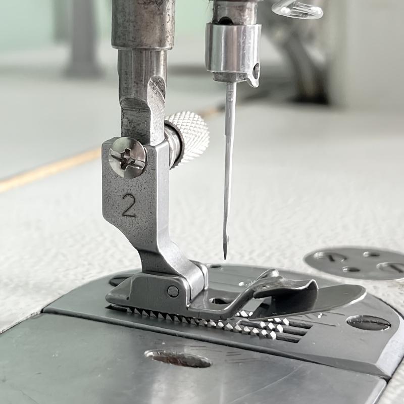 1pc Lower Folded Edge Presser Foot 3 Sizes Stainless Steel Flat Seamer Rolled Hem Machine Zipper Presser Foot General Sewing Machine
