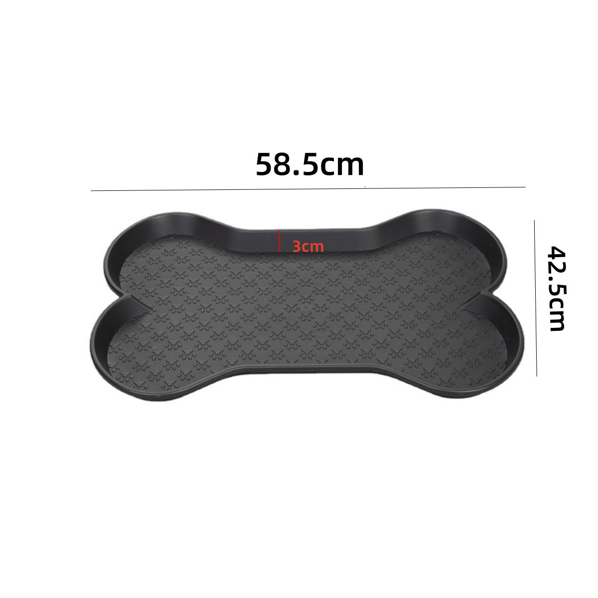 

Коврик для кошачьей миски с едой Bone, коврик для корма для собак, коврик для питья и кормления собак, силиконовый водонепроницаемый коврик для кормления домашних животных без бортиков чёрный