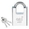 PATIKIL 1-Piece Padlock, 40 X 18 X 61mm, Stainless Steel, Rustproof, Waterproof, Compact, with 3 Keys, Anti-Theft, Secondary Lock, for Rooms, Outdoors