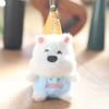 Plush Soft Adorable Samoyed Dog Pendant Keychain Perfect For Bags And Keyrings