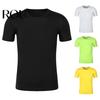 Haut décontracté à manches courtes Unisexe T-shirt publicitaire Manches courtes Col rond Absorption de la sueur Séchage rapide Doux Rond Respirant Couleur unie Bricolage