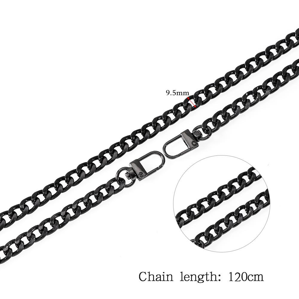 120cm Lange Metallkette für DIY-Schmuck: Flaches rundes galvanisiertes Aluminium für Umhängetaschen oder Gepäck