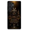 Coque Pour Samsung Galaxy S25 Ultra PSG champions league 2 étoiles noir et dorée Maniacase