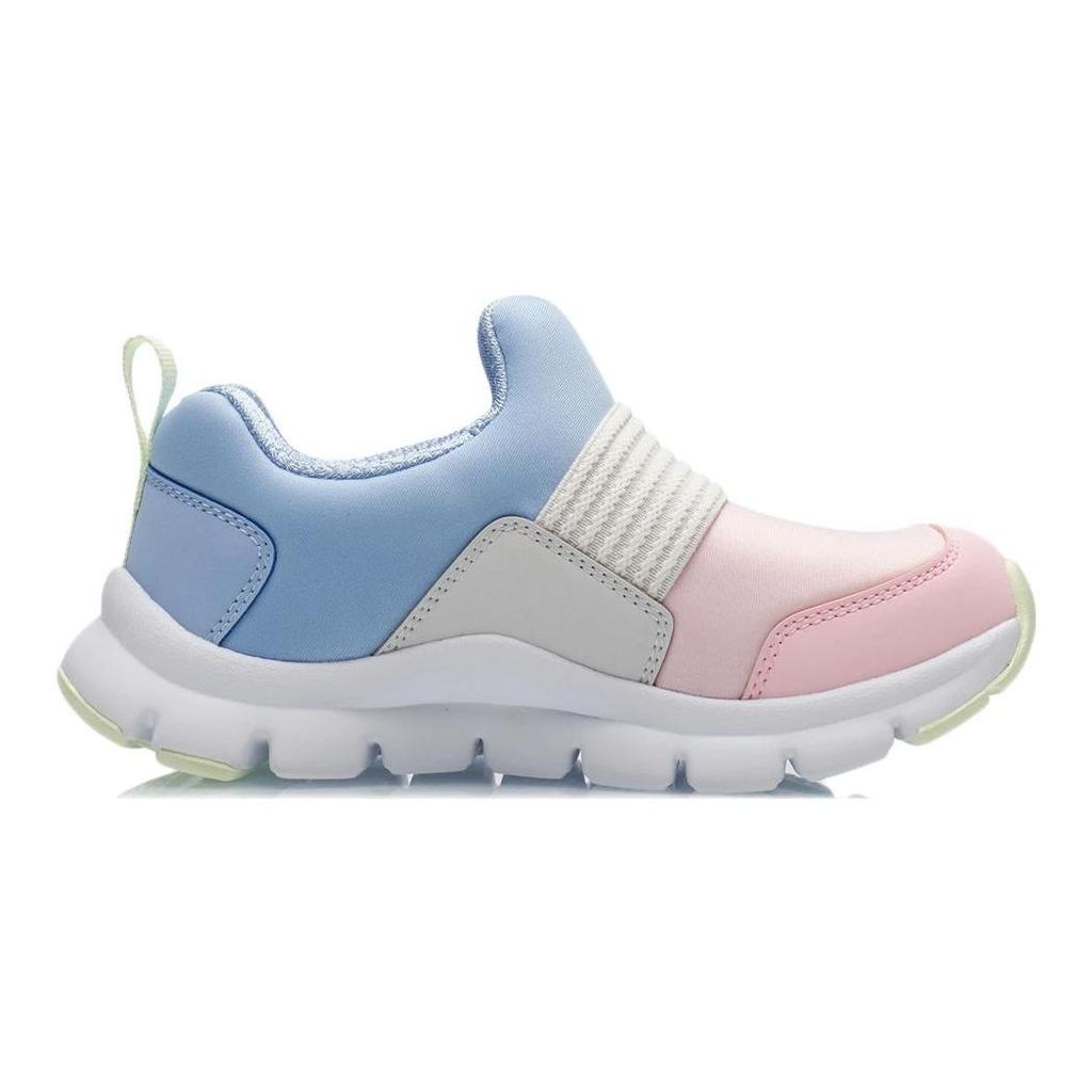 Li-Ning Cloud Shock Absorption Rebound Lightweight Non-Slip Casual Shoes Kids Shoes Pink Blue YKNR156-6