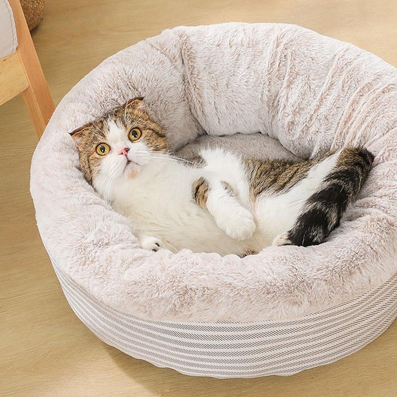 Pet Sleep Blanket Cat and Dag Round Soft Plush Bed