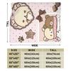 Rilakkumas and Friends Flannel Blanket Winter  Super Warm Throw Blanket for Kids Adult Bedroom Print Bedspread Sofa Bed Cover
