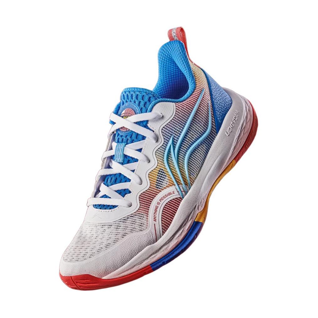 Li Ning Kids Long Fist V2 Light Foam Anti-Slip Anti-Kick Shock Absorbing Wear-Resistant Breathable Rebound Low-Top Basketball Shoes YKBU026-41