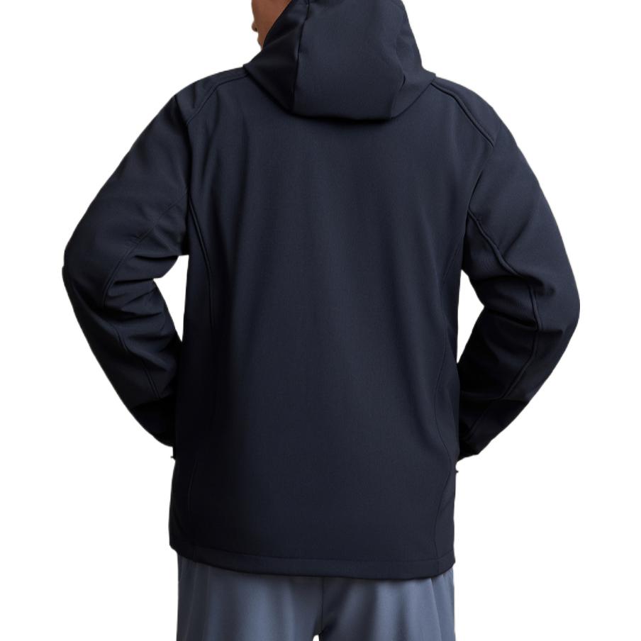 Anta Training Series Solid Color Zip-Up Hooded Windbreaker Jacket Men Jackets Black 152247602-2
