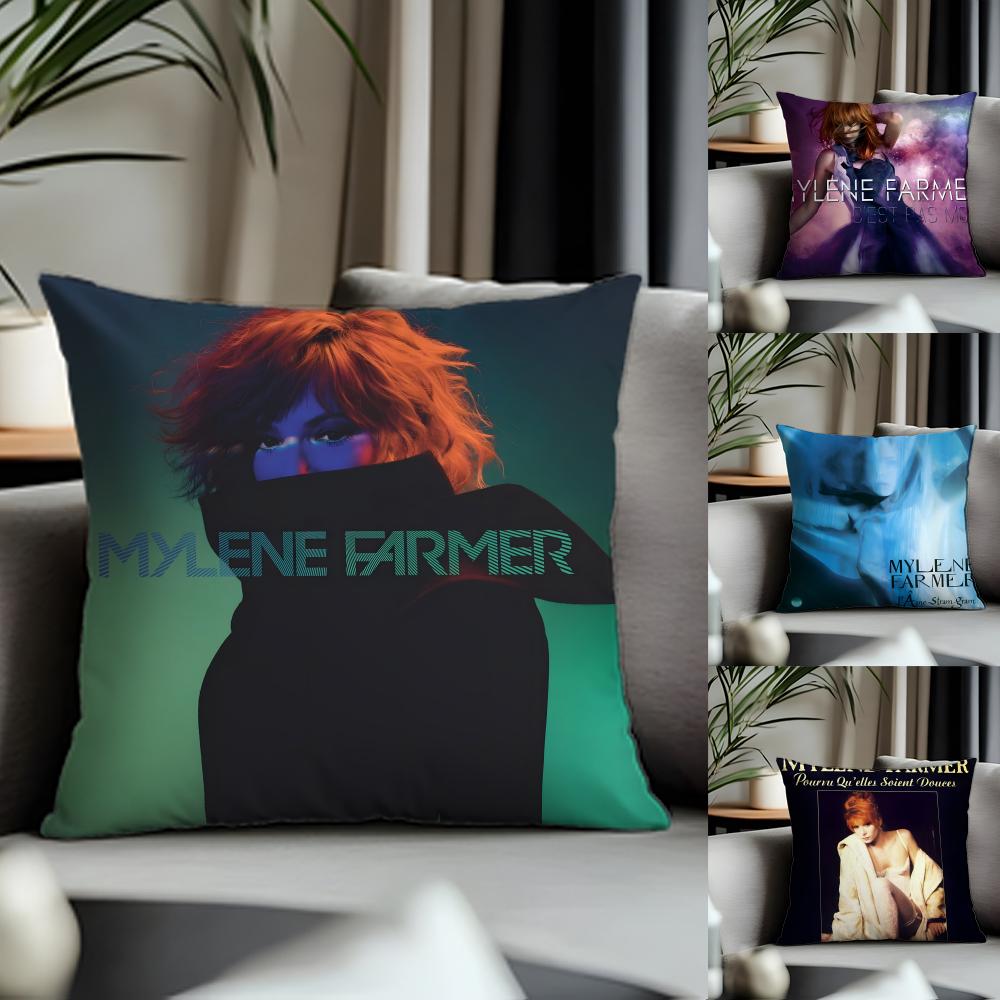 Fashion MMmylene Farmeread Cushion Cover Antidustmite Pillowcase Invisible Zipper Silky Short Plush Sofa Cushion Cover