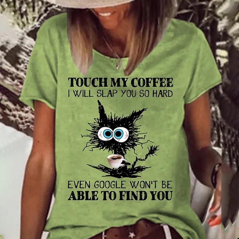 

Модная женская футболка с круглым вырезом и коротким рукавом, забавная, с принтом взрывного 3D-котенка, топы с коротким рукавом для женской летней одежды 6XL