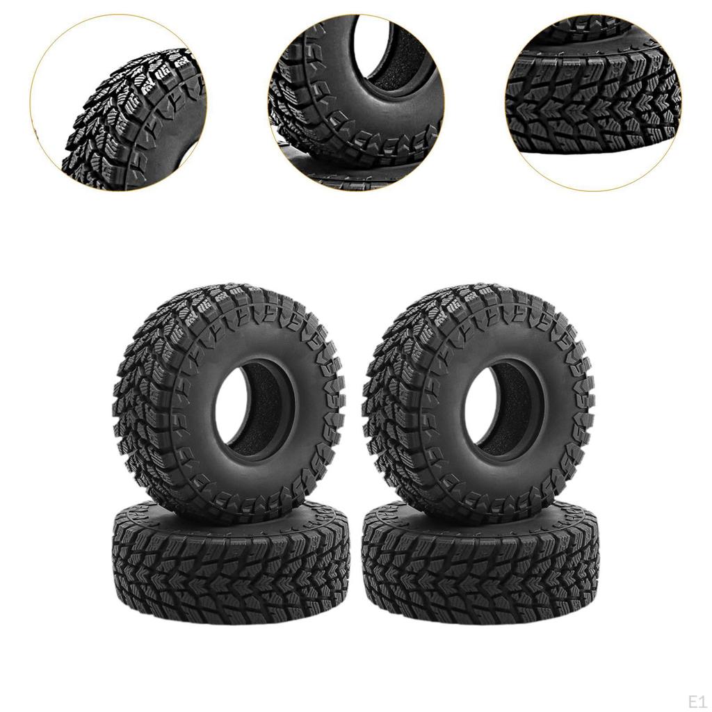 4Pcs 1/10 RC Crawler Tires Upgrade Parts Repair Modification Replacement Accessories Rock Crawling