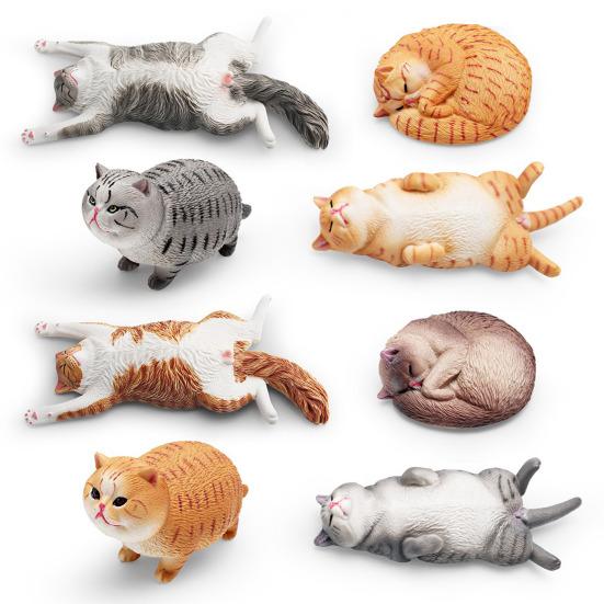 PVC Simulated Cat Model Miniature Kitten Figurine Statue Sculpture Educational Animal Toy Desktop Decoration