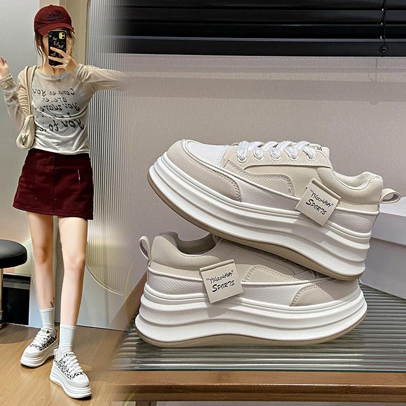 Spring little white shoes new Korean version ins female students platform heightening sports board shoes casual shoes