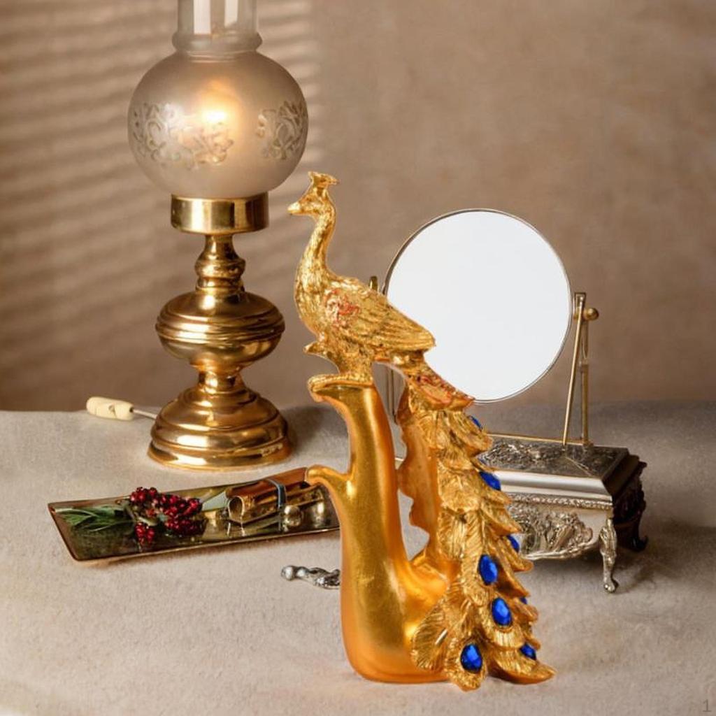 Animal Peacock Statue Home Art Decor Nordic Stylish Collection Figurine for Living Room