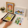 Children's Magnetic Picture Frame with Flip Cover, Holds 150 A4 Sheets, Punch-Free Wooden Design