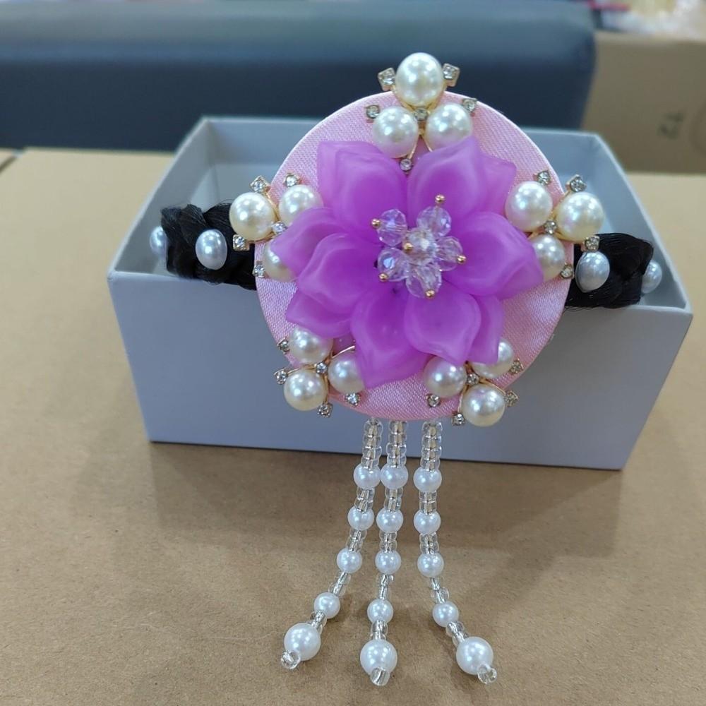 Tassels Korean Headband Pearl Stage Dance Hair Hoop Fashion Hanbok Hairband  Wedding