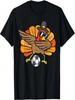 Turkey Dab Soccer Football Thanksgiving Dance Boys Girls T-Shirt