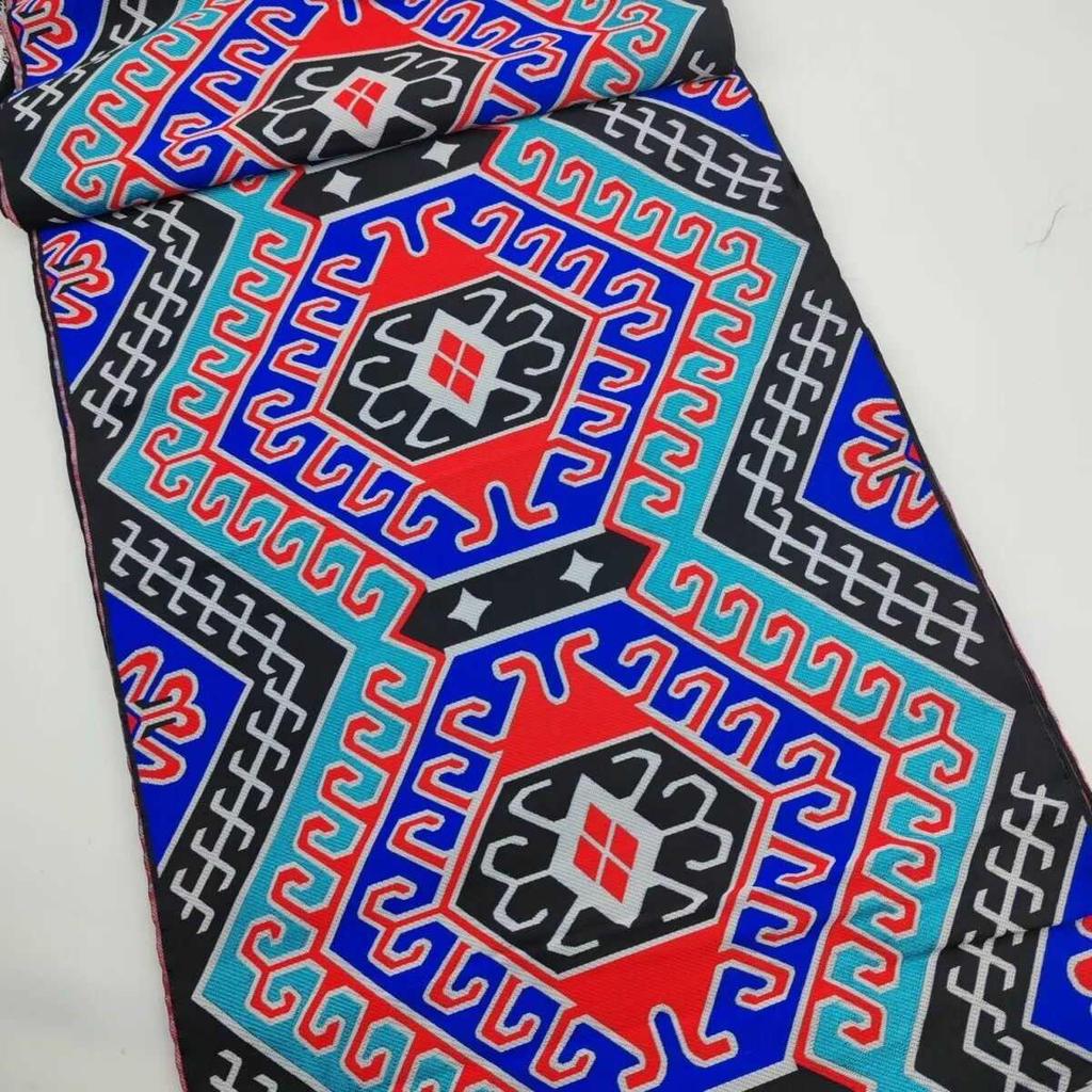 40cm Embroidered Yao Ethnic Brocade Ribbon for DIY Clothing, Wall Hanging, and Homestay Decoration.