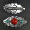 Oval Hollowed Flower Ethnic Style Luxury Temperament Side Duckbill Hair Clips Exquisite Accessories