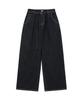 COVERNAT WOMAN Belted Wide Denim Pants Indigo