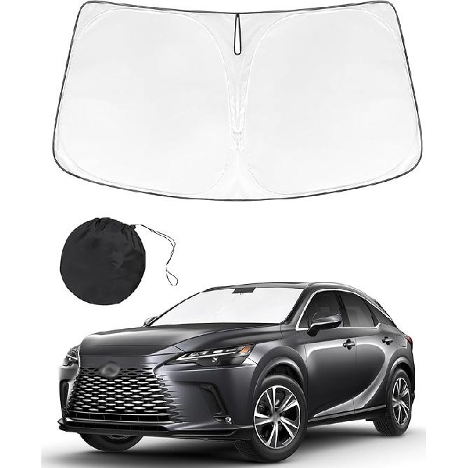 Μπροστινό σκίαστρο παρμπρίζ συμβατό με αξεσουάρ Lexus RX 2023 2024 - 210T διπλής στρώσης πτυσσόμενο μπροστινό προστατευτικό αντιηλιακής προστασίας