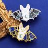 Adorable Cartoon Bat Enamel Pin Creative Halloween Badge Unique Fashion Accessory