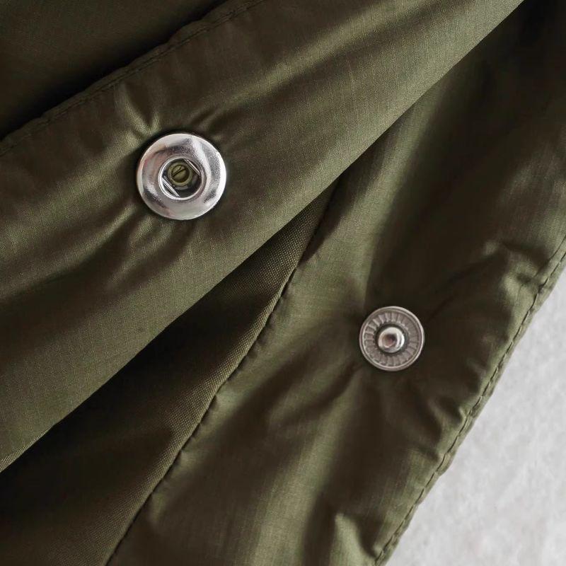 Araltay Fashion Style Women's Clothing New Waterproof Style Half Zipper Cape Coat Stand-up Collar Thermal Cotton Clothing Cotton Coat