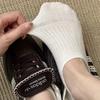 Solid Color Boat Socks Pure Cotton Summer Thin Tide Mesh Breathable Non-Slip Can Not Fall Off With Light Mouth Invisible Socks Children