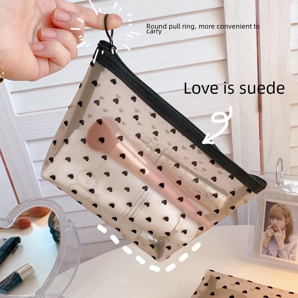 "Mesh Cosmetic Bag: Large Capacity, Portable Storage for Makeup and Toiletries"