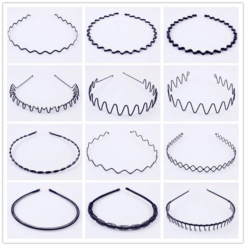 

Unisex Black Iron Headband for Sports & Shower