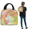 Colorful Leaves Leaf Vein Pattern Insulated Lunch Bag for Women Children Portable Food Boxes Thermal Lunch Box Tote