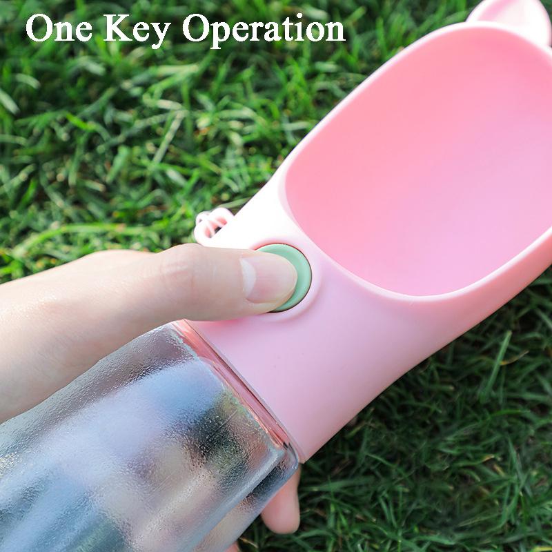 350ml Portable Travel Dog Water Bottle for Small Medium Dogs Outdoor Walking Puppy Water Dispenser Cats Feeder Bowl Pet Supplies