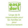 Drap housse - EASY DORT - 90x140 cm - Coton bio - Lavable en machine - Couleur noisette