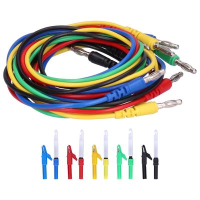 Banana Connector Test Cable Set 4mm 1 Meter Electric Testing Wire with Crocodile Clip Probe