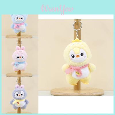 Fluffy Penguin Keychain Plush Rabbit Bear Short Plush Soft Stuffed Animal