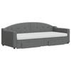 VidaXL Daybed with Trundle and Drawers Dark Grey 80x200 Cm Fabric 3197580