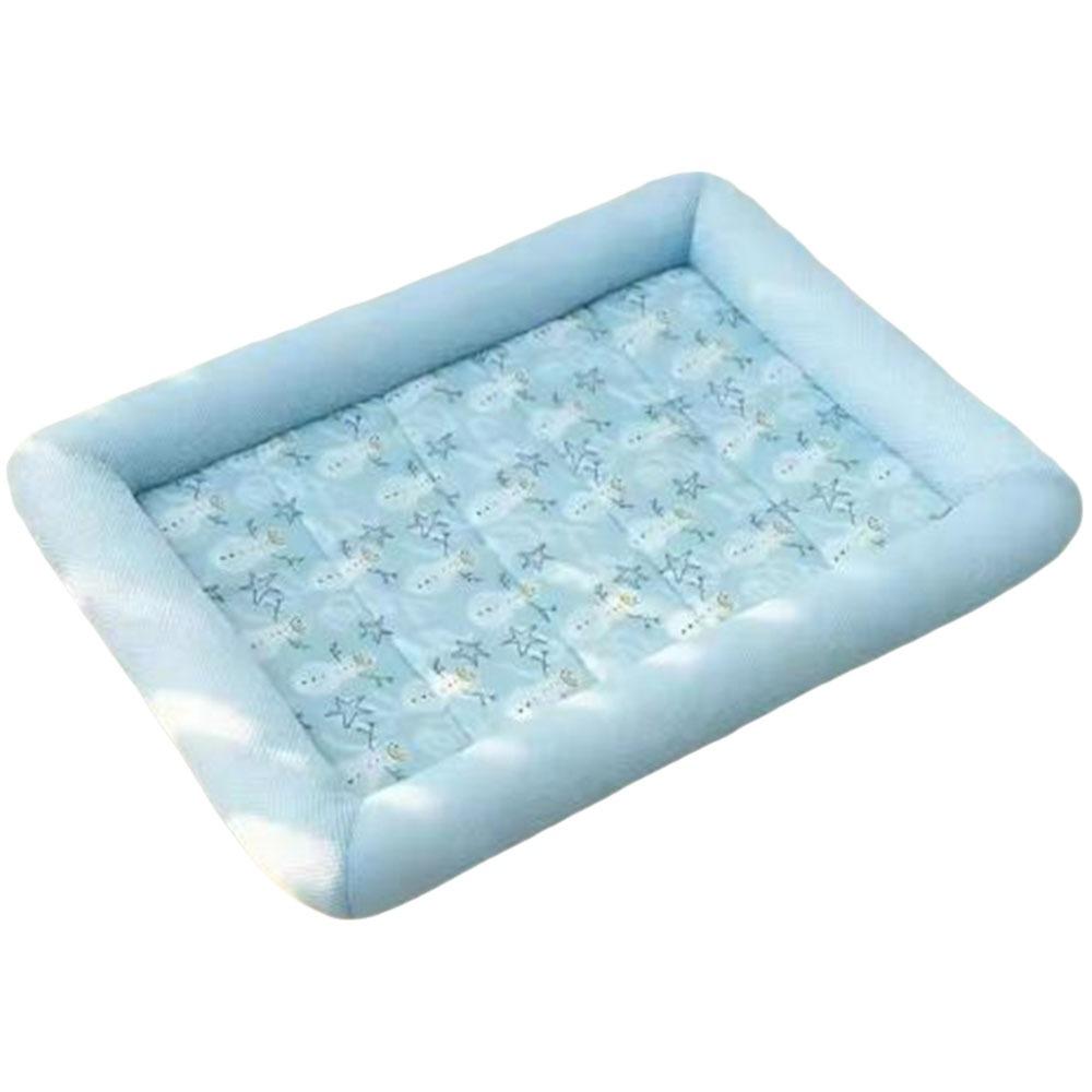 

Soft Pet Cooling Mat Breathable Dog Sleeping Pad Pet Supplies Cooling Puppy Bed Home S синий