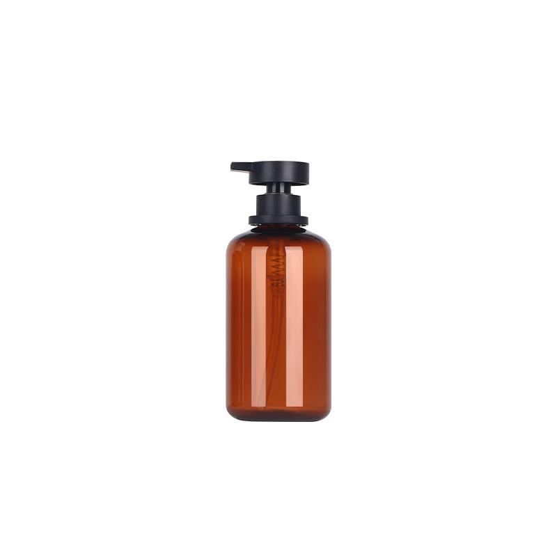 PET Plastic Refillable Bottles: 300ml Shampoo, 250ml Lotion Brown Round Shoulder