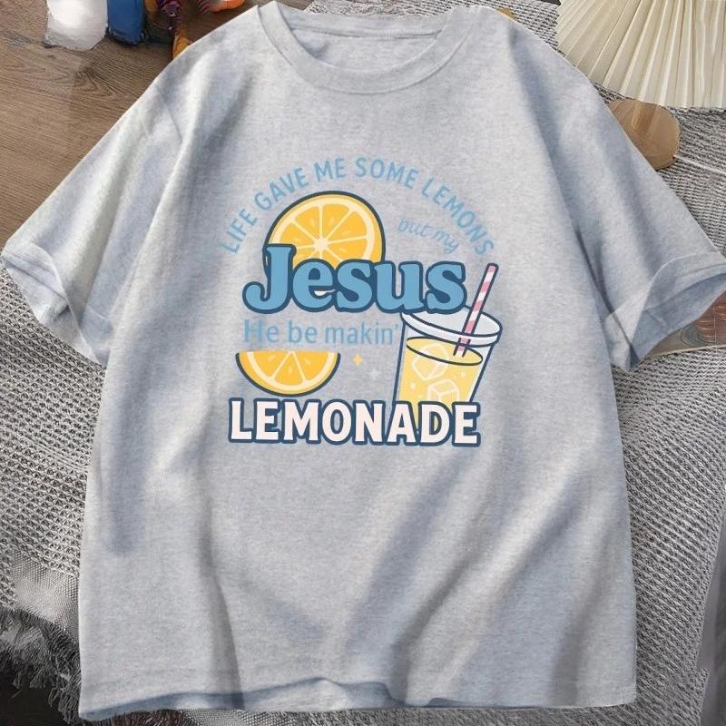 Life Has Given Me Some Lemons But My Jesus Lemonade Tshirt Son of God Faith Christian Bible Verse Unisex Tshirt Clothing
