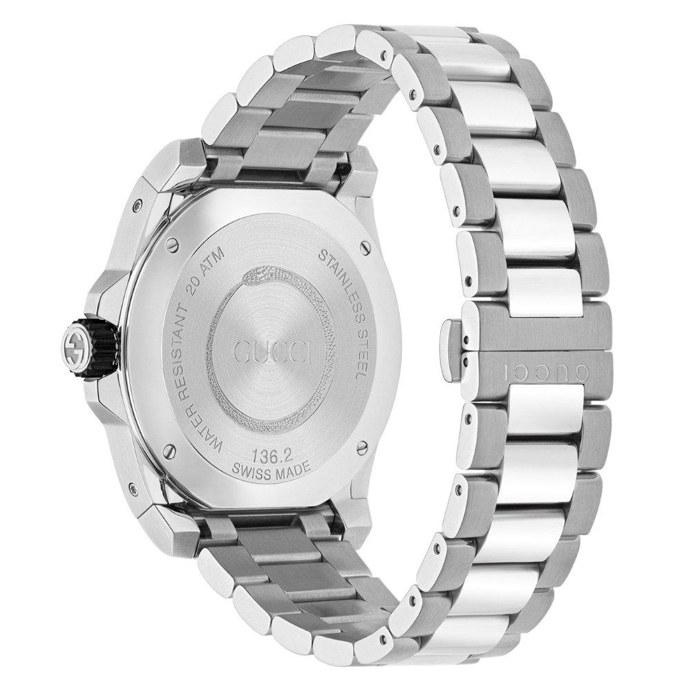 Gucci Orologio da uomo con quadrante serpente nero YA136218