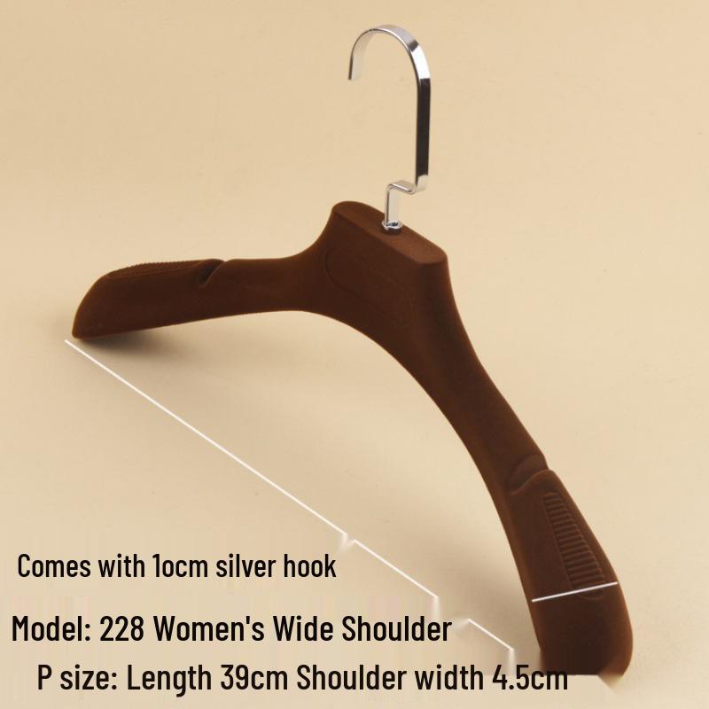 Women's Non-Slip Wide Shoulder Flocking Hanger for Wedding Dresses