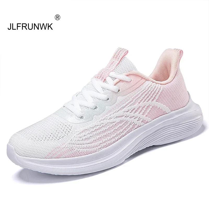 Running Shoes Women Thick-soled Lightweight Mesh Outdoor Casual Sneakers Women Comfortable Soft Lace-up Sports Shoes Women